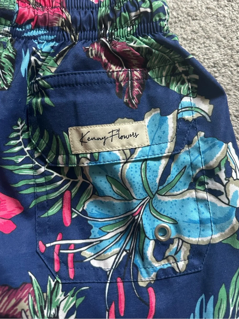 Kenny Flowers The Flower Hour Boys Swim Trunks UPF 50+ Size 7/8